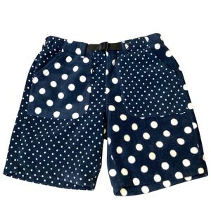 Columbia Men’s Polartec Fleece Shorts Navy Mixed Dot Print Medium 1563451 Belted